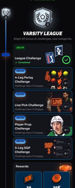 Varsity league rewards